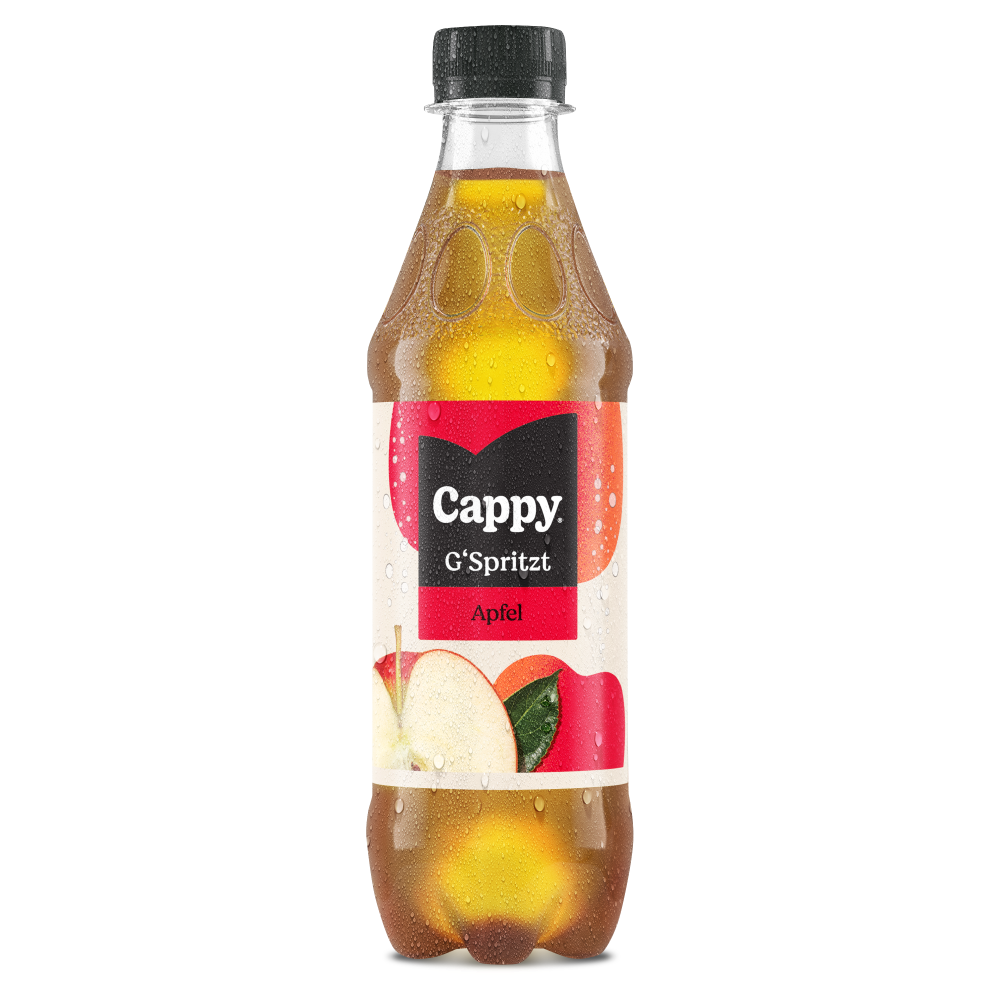 Eine Flasche Cappy G'spritzt Apfel