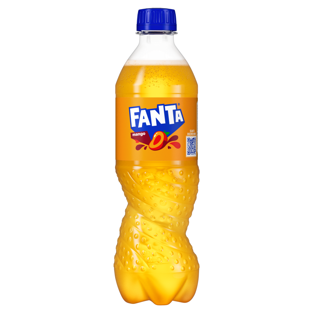 Eine Flasche Fanta Mango