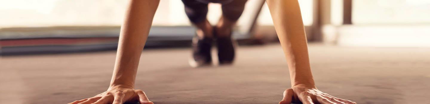 A man doing push-ups