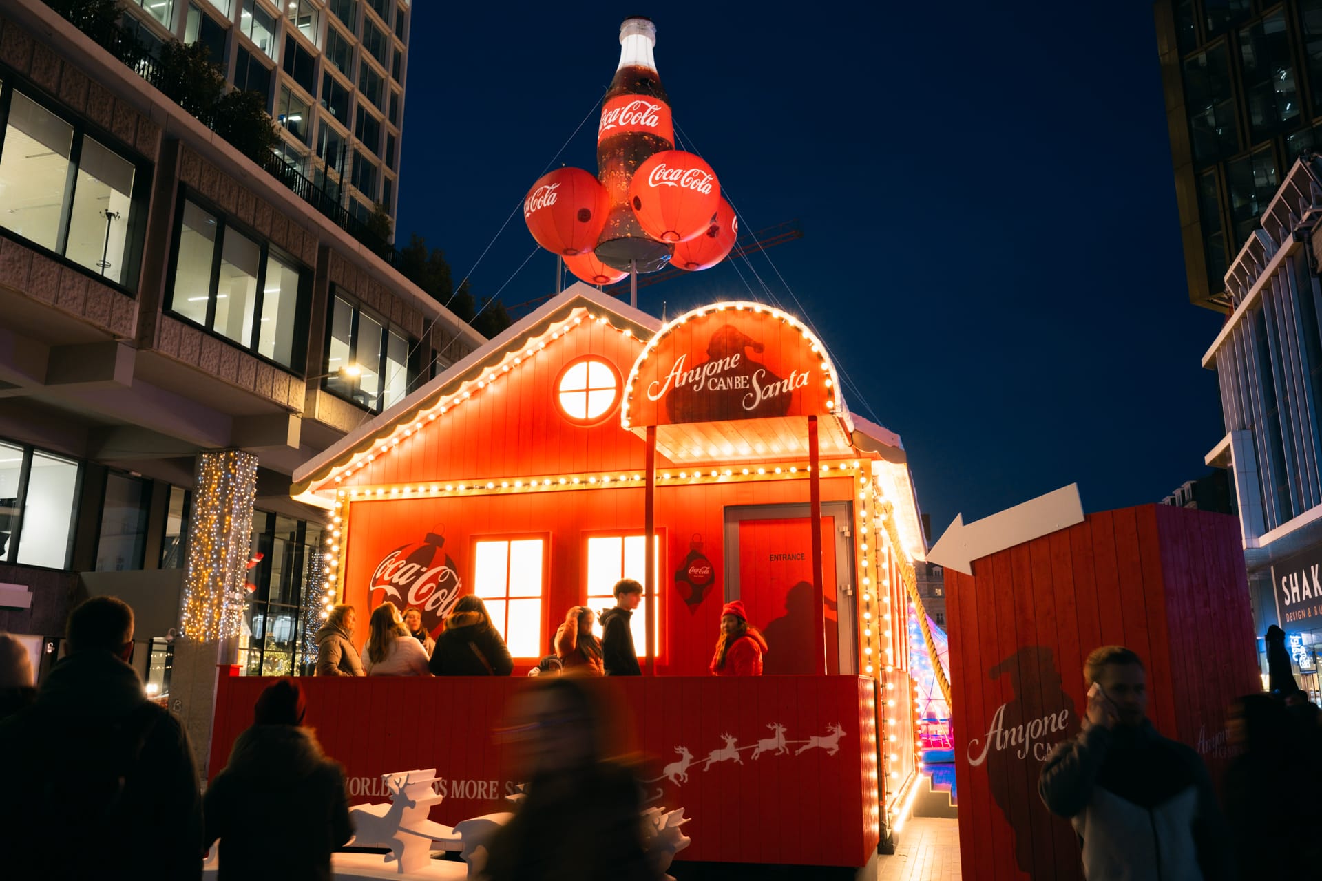 Coca-Cola kerstchalet op Brouckèreplein, Brussel