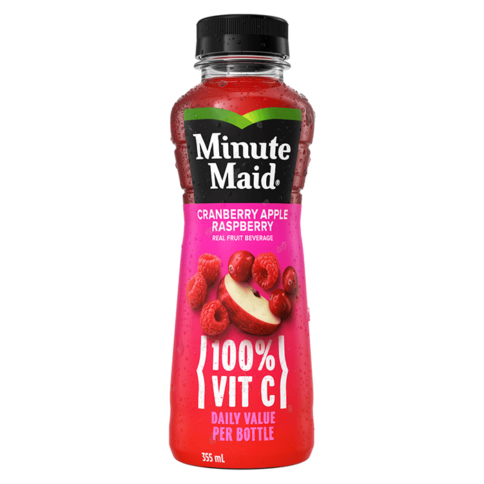 Minute Maid Cranberry Apple Raspberry 355 mL bottle