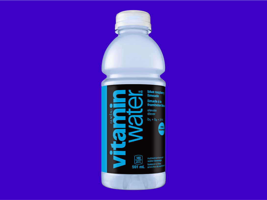 vitaminwater elevate with blue raspberry limeade