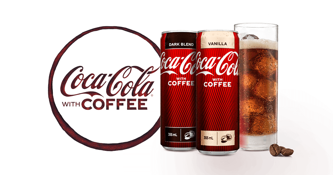 Coca-Cola with Coffee. 355 mL cans of Dark blend and Vanilla.