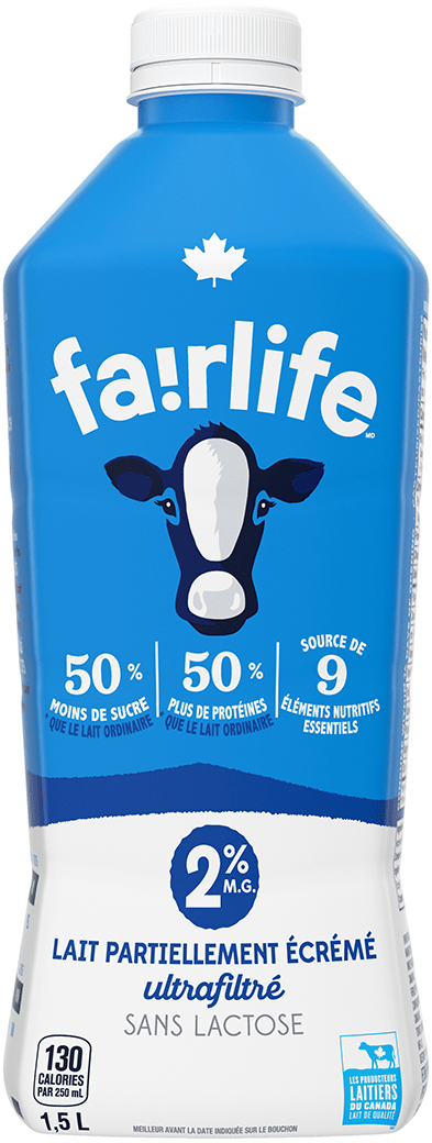 fairlife 2 % lait partiellement écrémé ultrafiltré 1,5 L bouteille