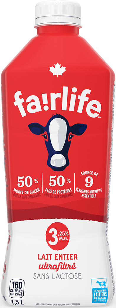 fairlife 3.25 % lait entier ultrafiltré 1,5 L bouteille
