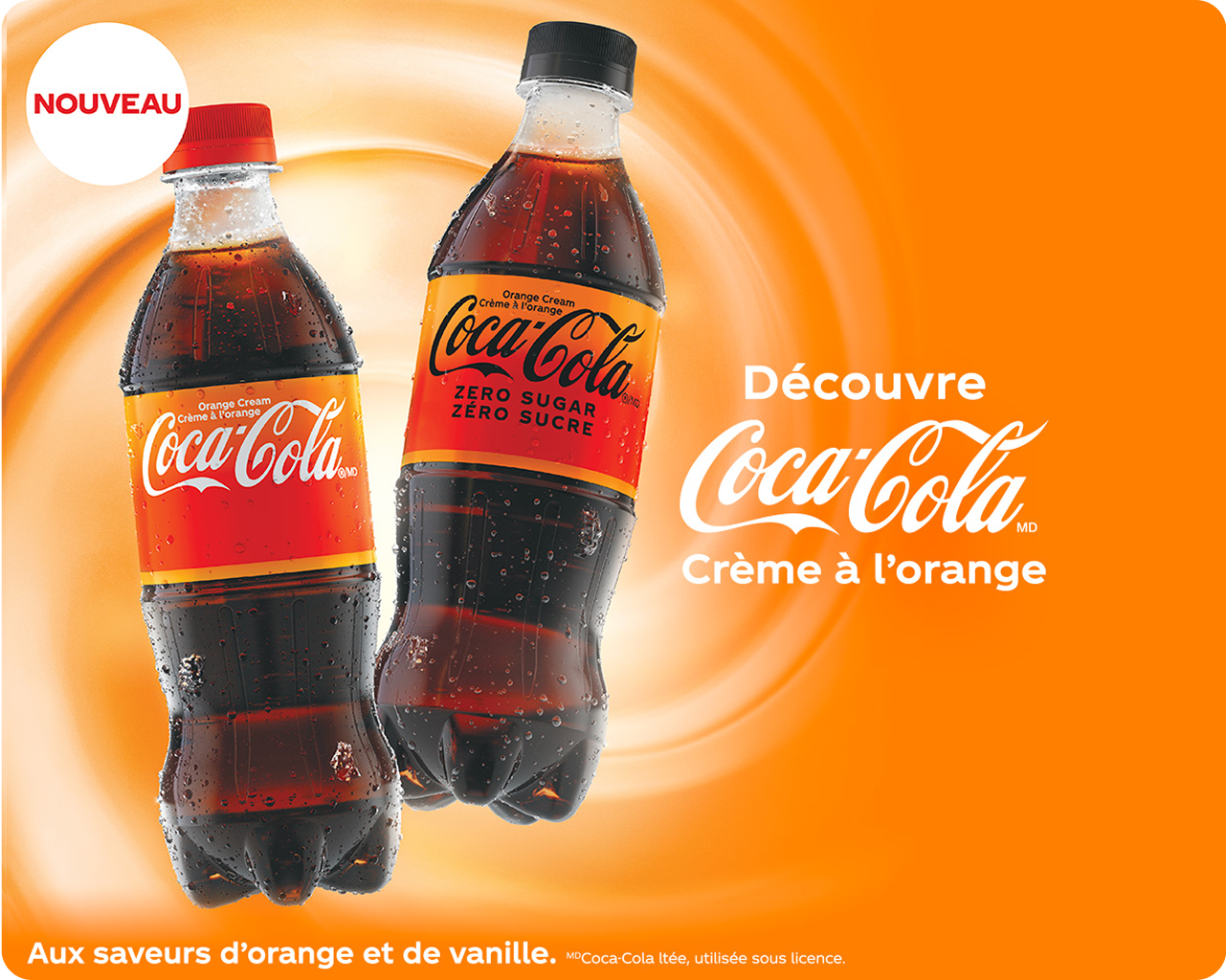 Le Coca-Cola Crème à l’orange est là! 