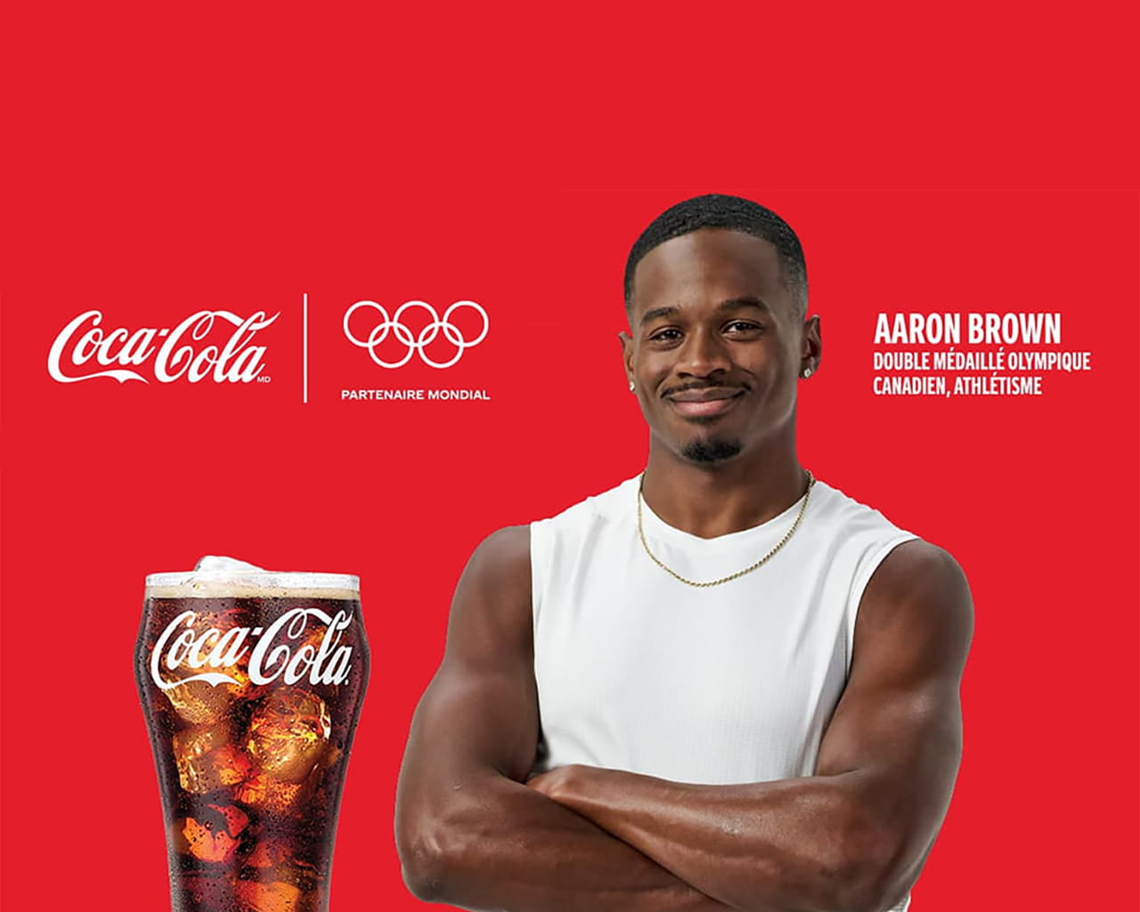 Coca-Cola Olympiques. Partenaire mondial. 