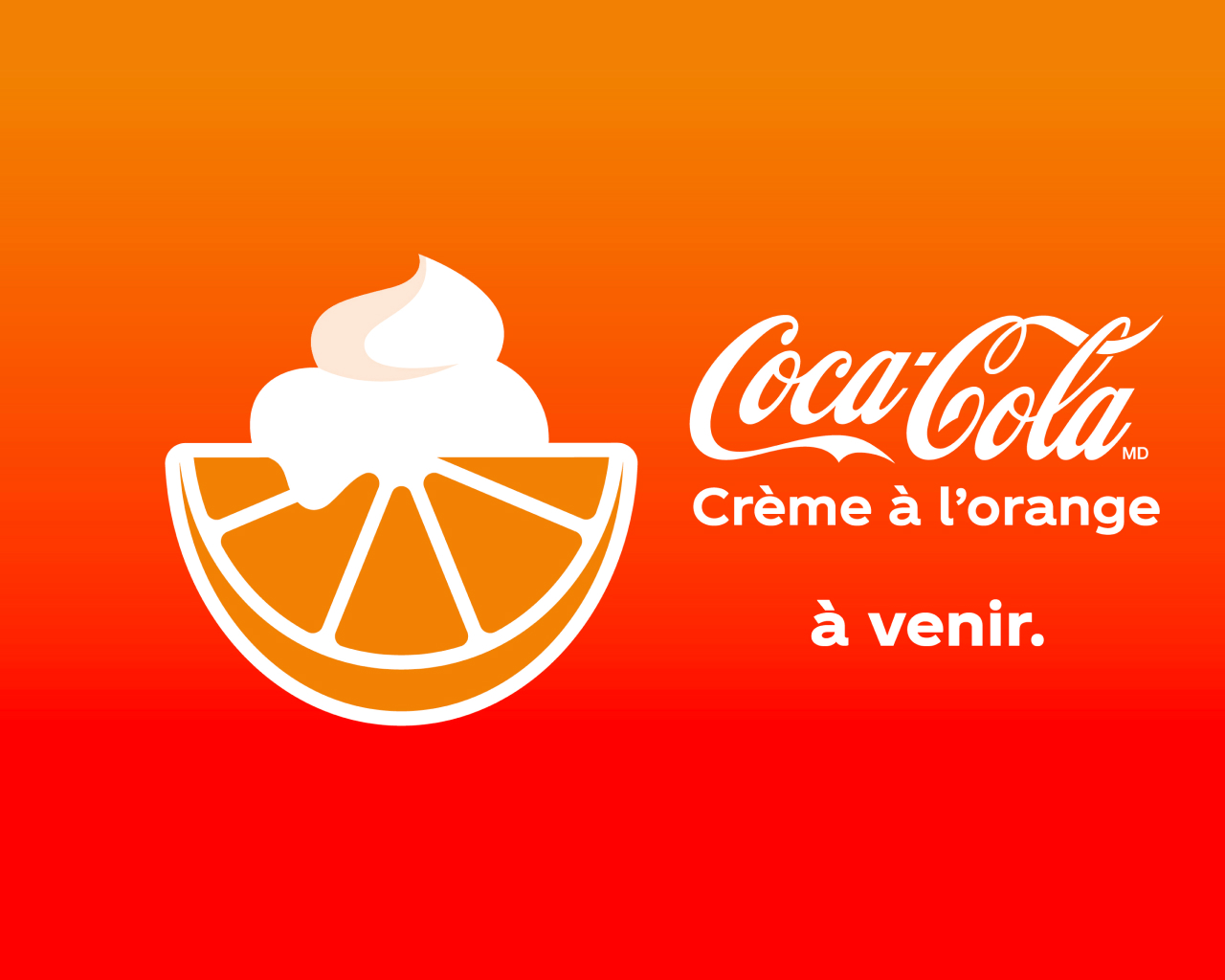 coca-cola crème à l'orange à venir