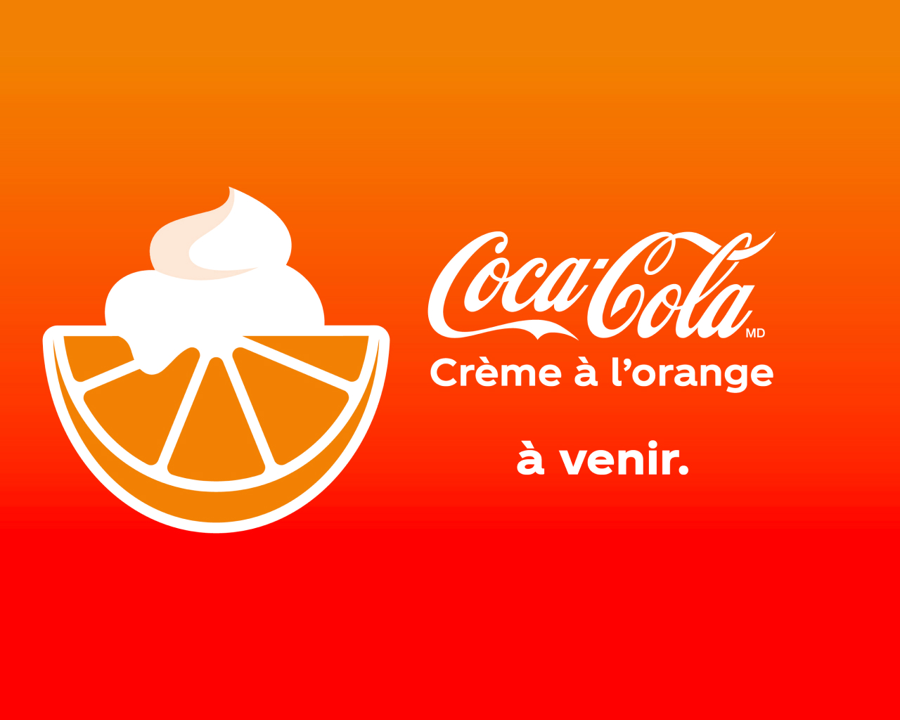 coca-cola crème à l'orange à venir