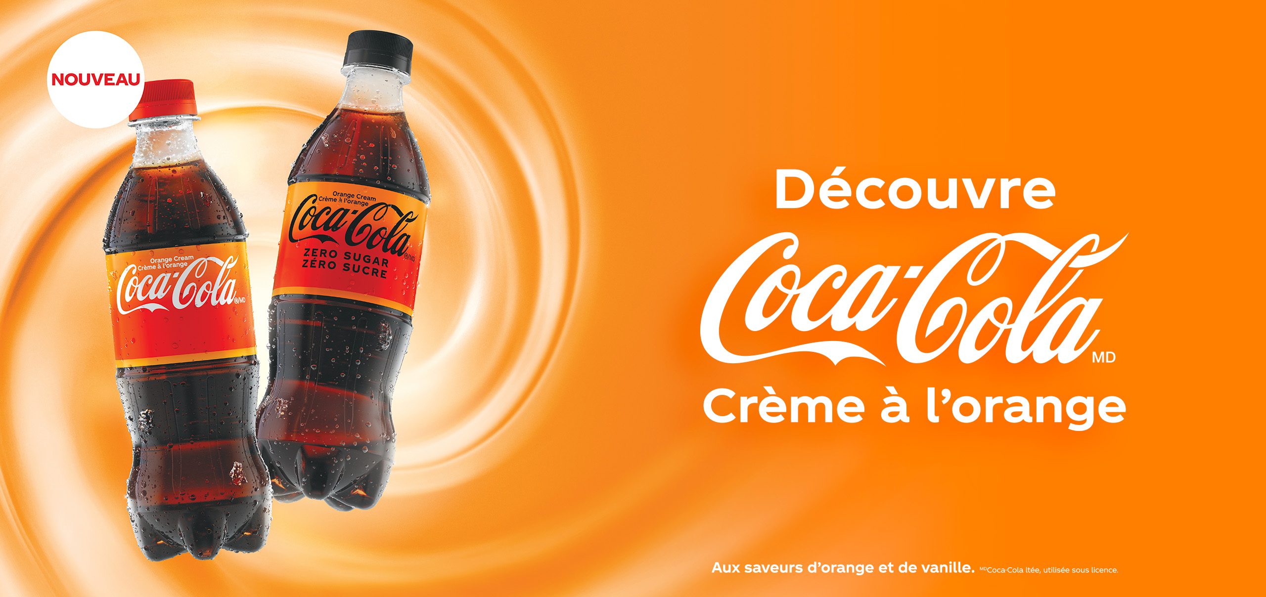 découvre coca-cola crème à l'orange