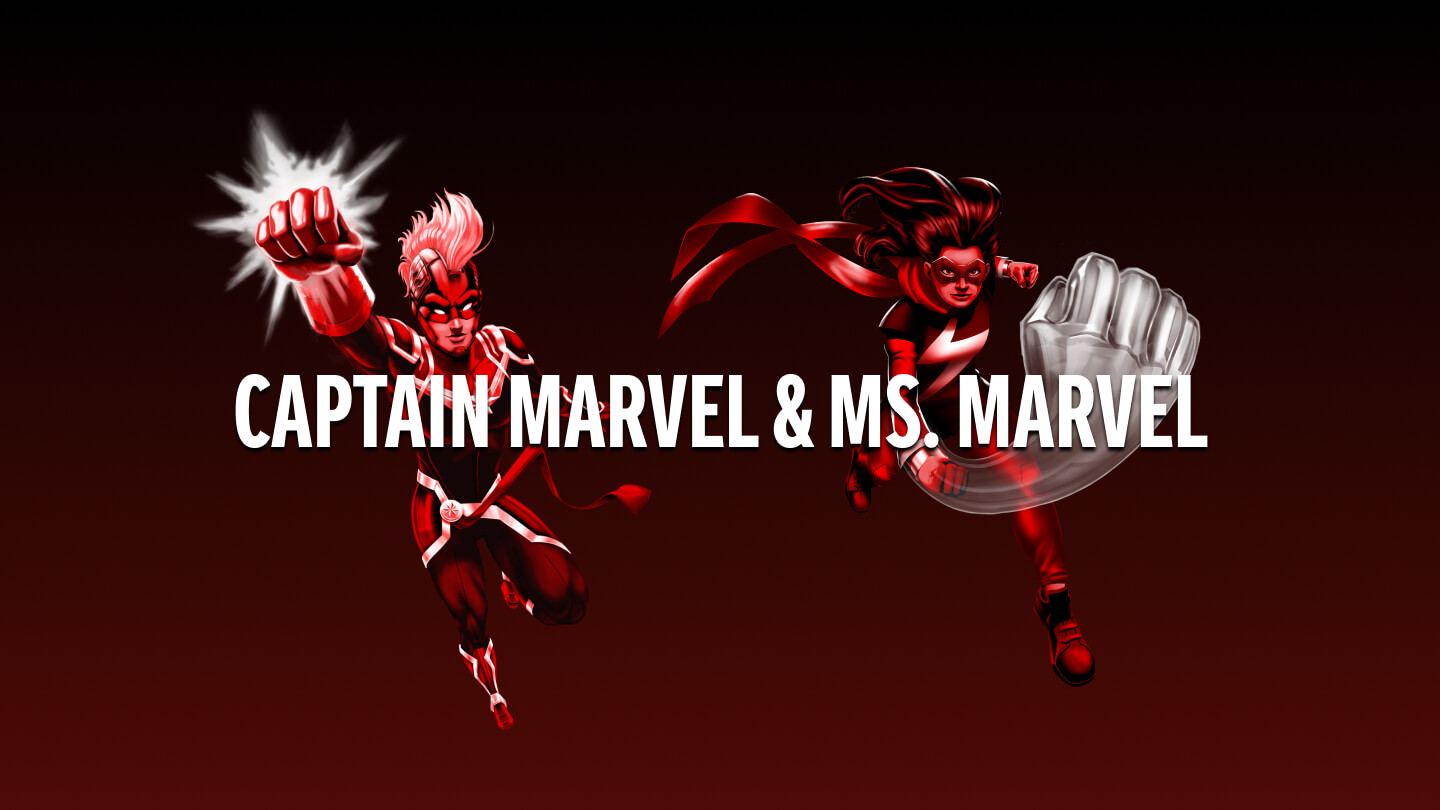 Epic Battle Matchup Scan Captain Marvel & Ms. Marvel