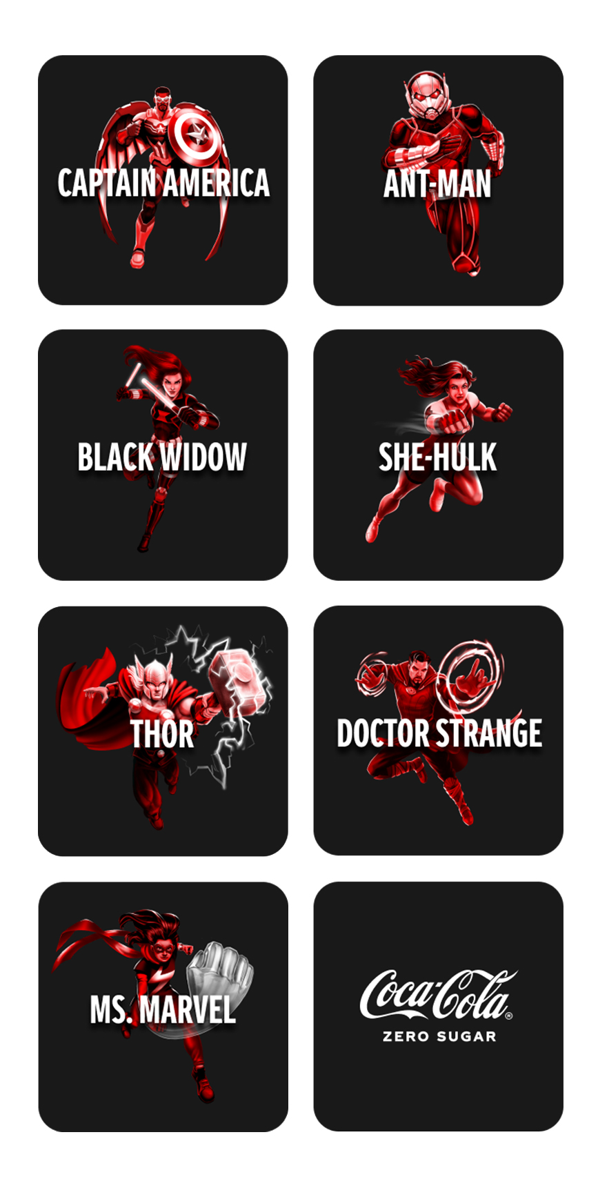 Marvel zero characters