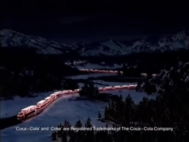 Image from the Coca-Cola christmas TV ad.