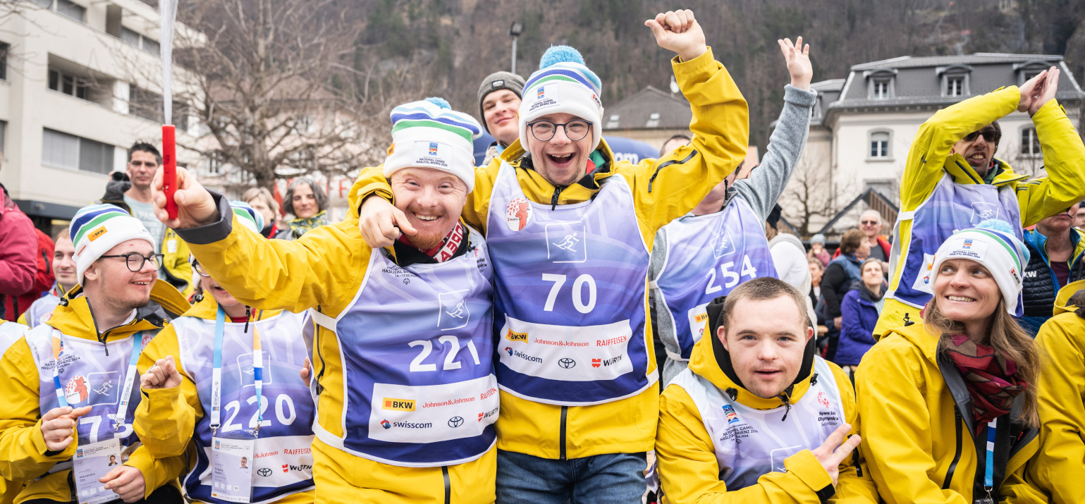Impressionen Medaillenfeiern anlässlich der Special Olympics National Winter Games in der Region Haslital Brienz, vom 14. bis 17. März 2024. (WeArePepper/Sebastian Schneider)