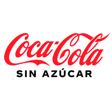 Logo Coca-Cola con texto de sin azúcar