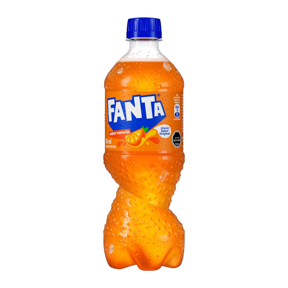 Botella de Fanta sabor Naranja.