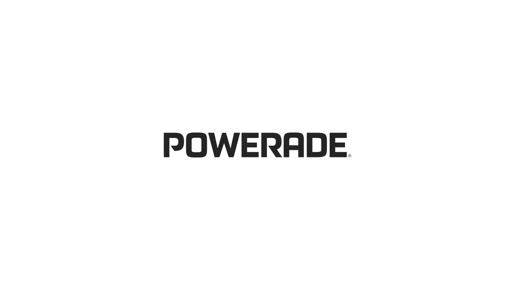 Logo Powerade con fondo blanco.