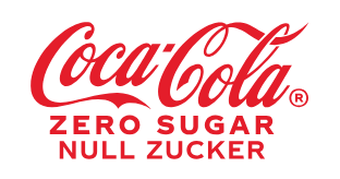 Coca-Cola Zero Sugar-Logo. Klick hier, um mehr über die Marke zu erfahren.