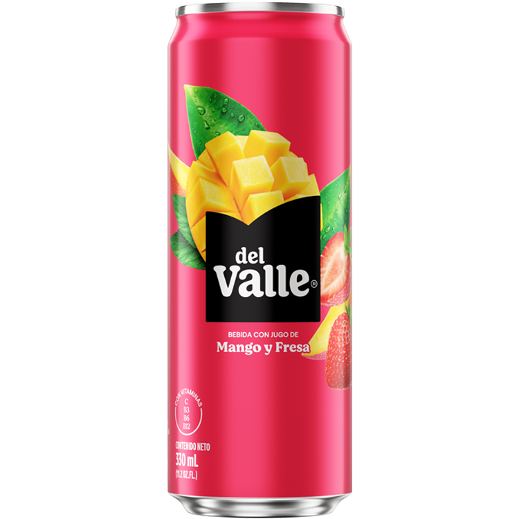 Lata Del Valle Mango y Fresa 350mL