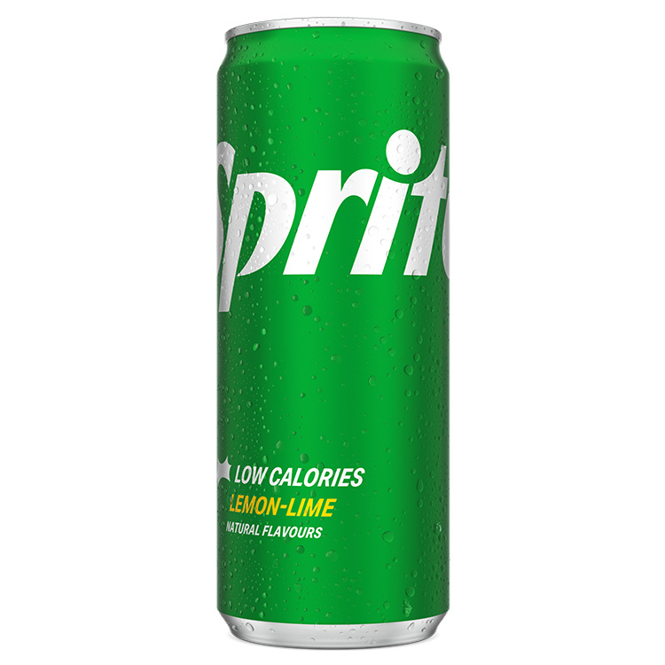 Sprite can on white background