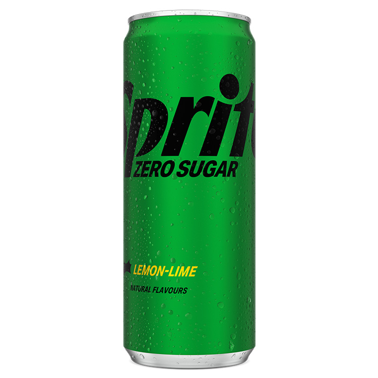 Sprite Zero  Sugar can on white background