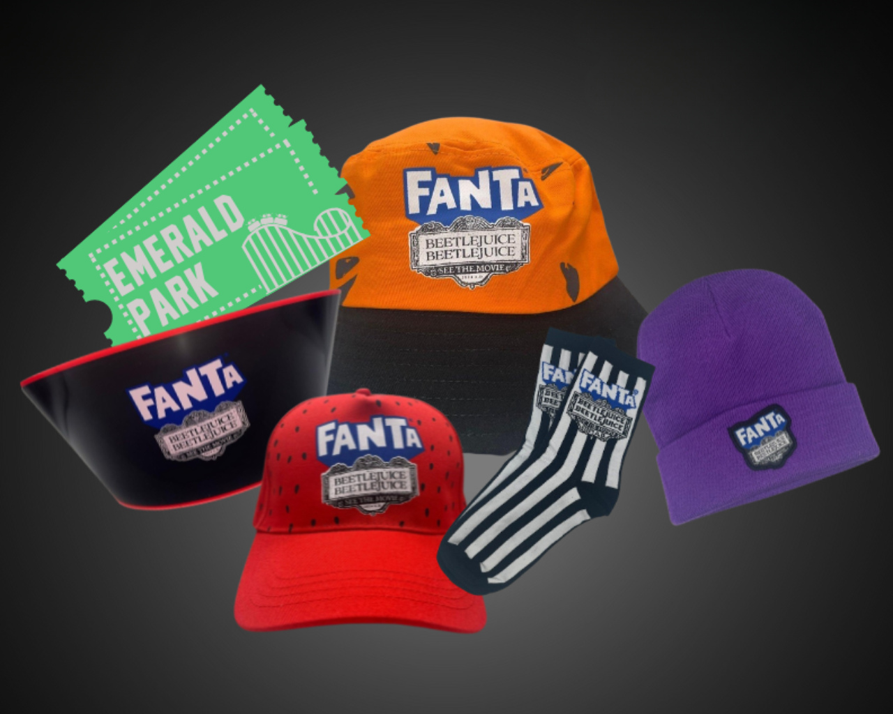 Fanta x Beetlejuice branded merch