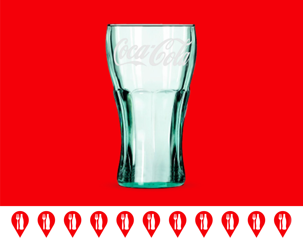 coca-cola branded glass