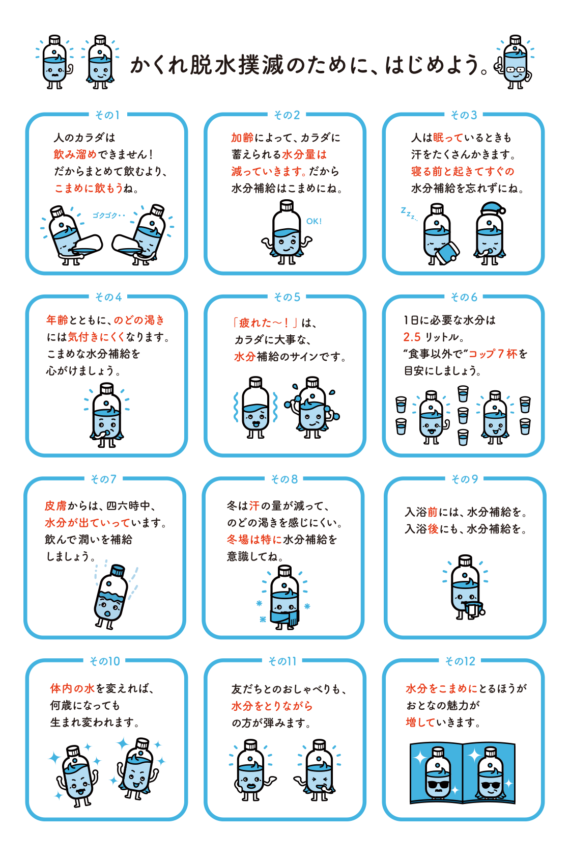 かくれ脱水撲滅のために、はじめよう。