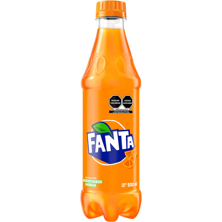 Botella de Fanta sabor Naranja.