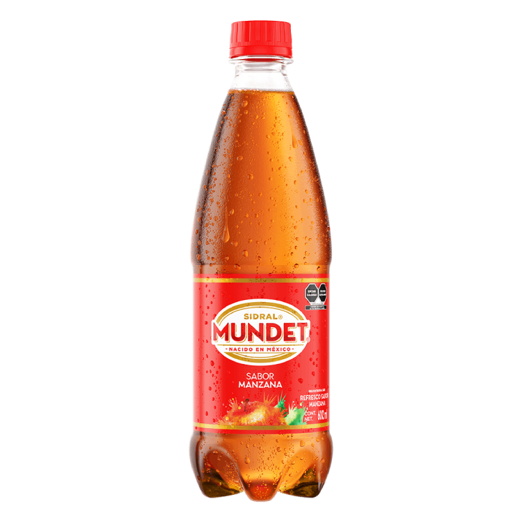 Botella de Sidral Mundet sabor manzana