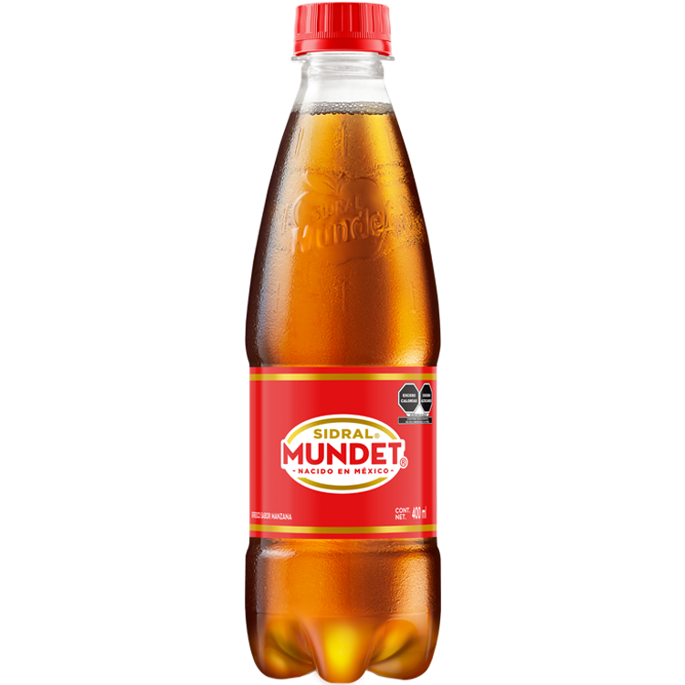 Botella de Sidral Mundet sabor manzana