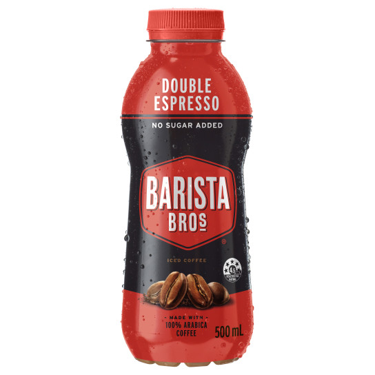 Barista Bros Double Espresso Iced Coffee No Added Sugar bottle