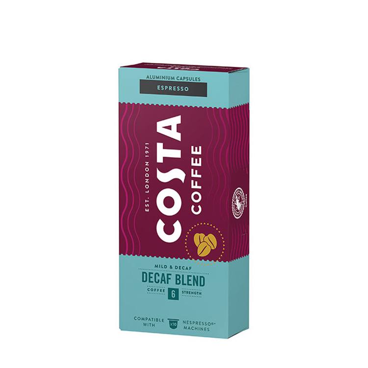 Opakowanie COSTA Coffee Decaf Blend Espresso w kapsułkach
