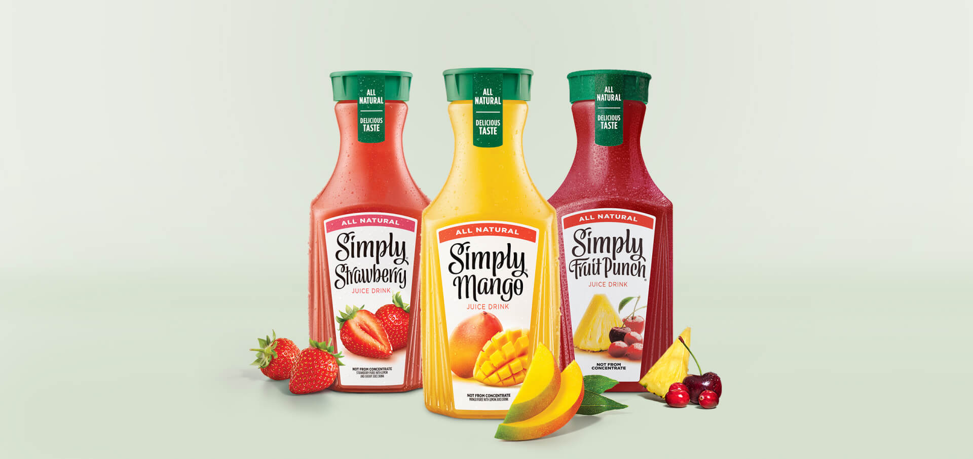3 flavors of Simply juice