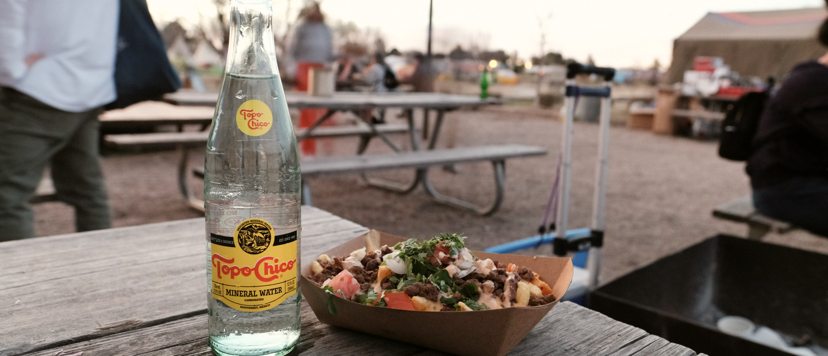 topo chico and a meal