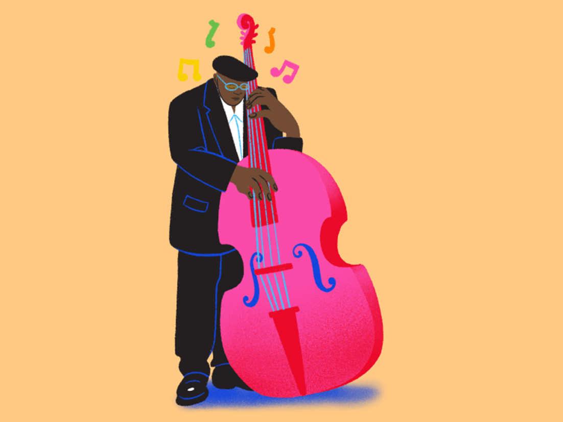 A jazz musician illustration