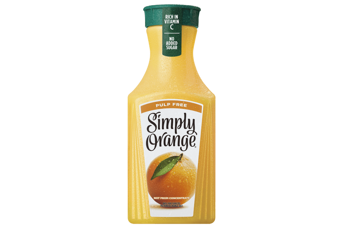 bottle of simply orange juice